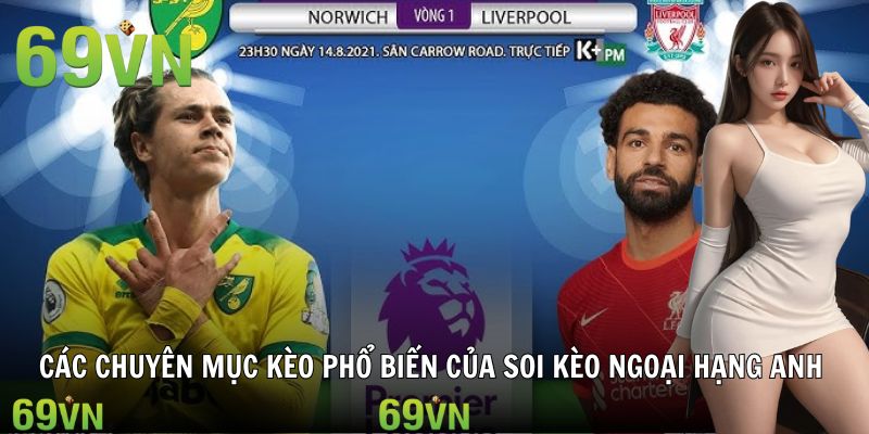 Các thể loại kèo hot của soi kèo Ngoại Hạng Anh